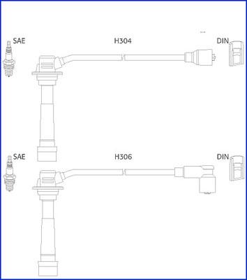 HÜCO 134242 - Комплект проводів запалювання autozip.com.ua