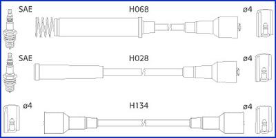 HÜCO 134203 - Комплект проводів запалювання autozip.com.ua