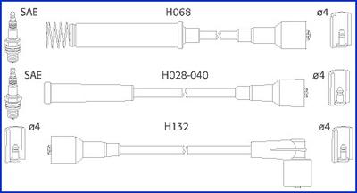 HÜCO 134214 - Комплект проводів запалювання autozip.com.ua