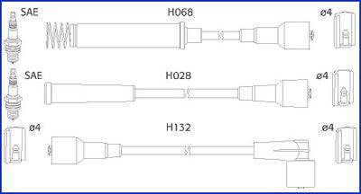 HÜCO 134217 - Комплект проводів запалювання autozip.com.ua