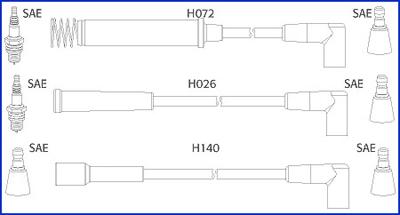 HÜCO 134225 - Комплект проводів запалювання autozip.com.ua