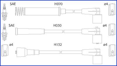 HÜCO 134226 - Комплект проводів запалювання autozip.com.ua
