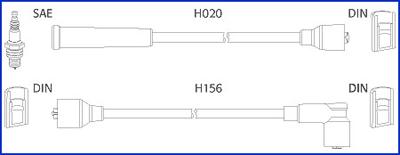 HÜCO 134227 - Комплект проводів запалювання autozip.com.ua