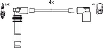 HÜCO 134759 - Комплект проводів запалювання autozip.com.ua