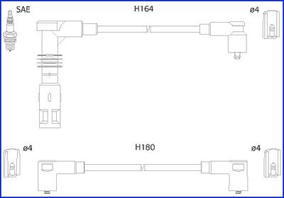 HÜCO 134700 - Комплект проводів запалювання autozip.com.ua
