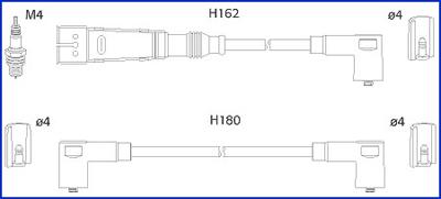HÜCO 134795 - Комплект проводів запалювання autozip.com.ua