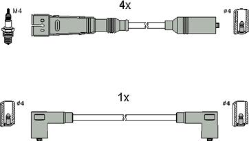 HÜCO 134786 - Комплект проводів запалювання autozip.com.ua