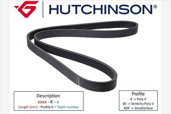 Hutchinson 1122 K 6 - Поліклиновий ремінь autozip.com.ua
