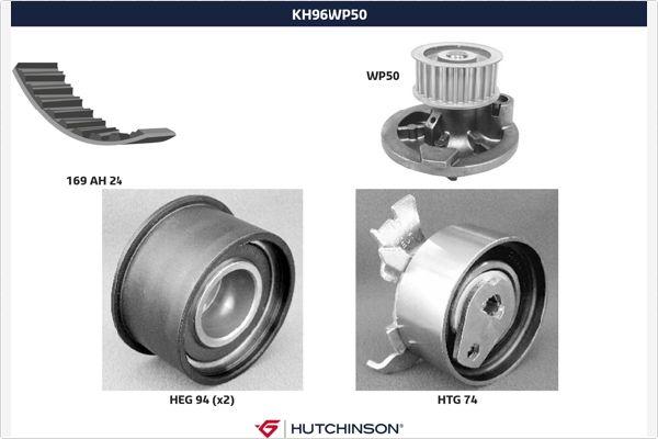 Hutchinson KH 96WP50 - Водяний насос + комплект зубчатого ременя autozip.com.ua