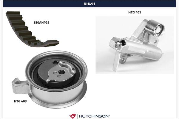 Hutchinson KH 491 - Комплект ременя ГРМ autozip.com.ua