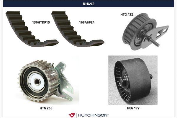 Hutchinson KH 492 - Комплект ременя ГРМ autozip.com.ua