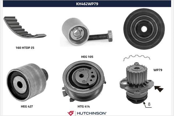 Hutchinson KH 462WP79 - Водяний насос + комплект зубчатого ременя autozip.com.ua