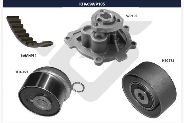 Hutchinson KH 409WP105 - Водяний насос + комплект зубчатого ременя autozip.com.ua