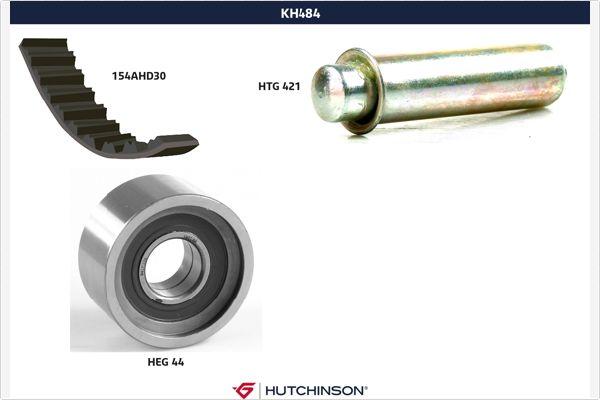 Hutchinson KH 484 - Комплект ременя ГРМ autozip.com.ua