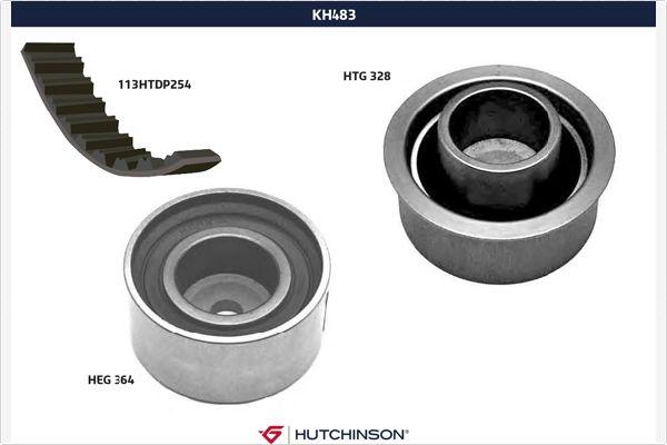 Hutchinson KH 483 - Комплект ременя ГРМ autozip.com.ua