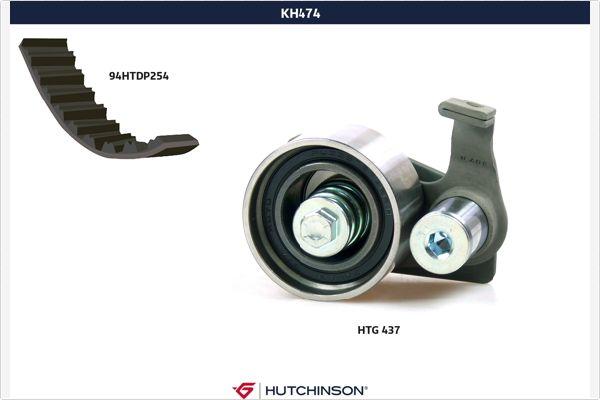 Hutchinson KH 474 - Комплект ременя ГРМ autozip.com.ua