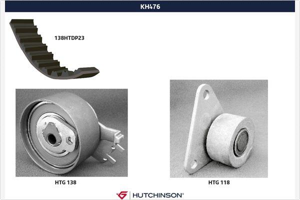 Hutchinson KH 476 - Комплект ременя ГРМ autozip.com.ua