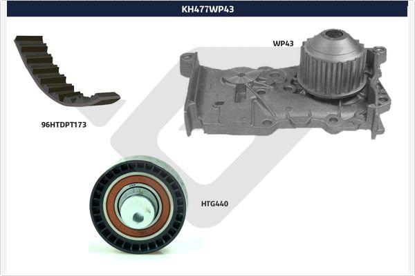Hutchinson KH 477WP43 - Водяний насос + комплект зубчатого ременя autozip.com.ua