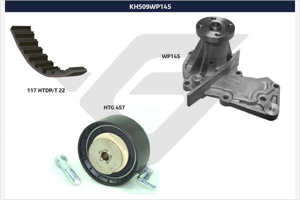 Hutchinson KH 509WP145 - Водяний насос + комплект зубчатого ременя autozip.com.ua