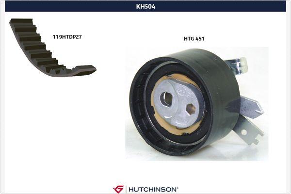 Hutchinson KH 504 - Комплект ременя ГРМ autozip.com.ua