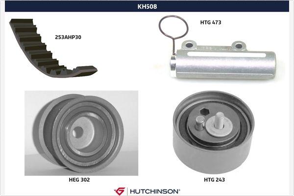 Hutchinson KH 508 - Комплект ременя ГРМ autozip.com.ua