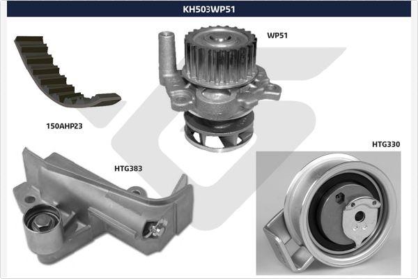 Hutchinson KH 503WP51 - Водяний насос + комплект зубчатого ременя autozip.com.ua