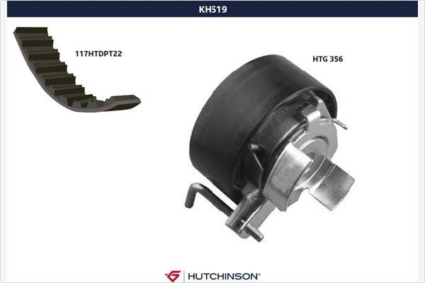 Hutchinson KH 519 - Комплект ременя ГРМ autozip.com.ua