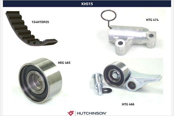 Hutchinson KH 515 - Комплект ременя ГРМ autozip.com.ua