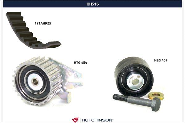 Hutchinson KH 516 - Комплект ременя ГРМ autozip.com.ua