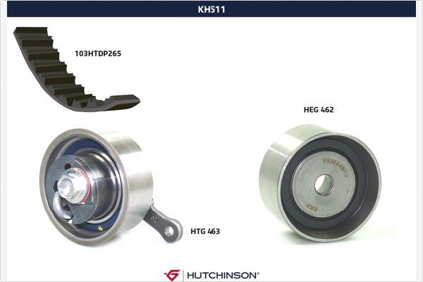 Hutchinson KH 511 - Комплект ременя ГРМ autozip.com.ua