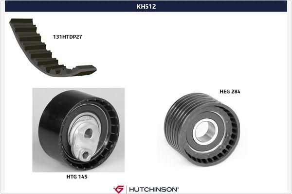 Hutchinson KH 512 - Комплект ременя ГРМ autozip.com.ua