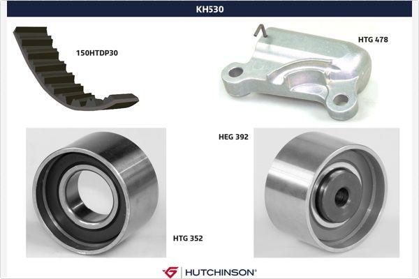 Hutchinson KH 530 - Комплект ременя ГРМ autozip.com.ua