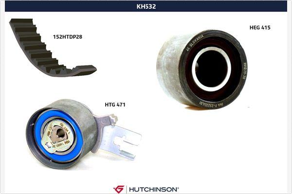 Hutchinson KH 532 - Комплект ременя ГРМ autozip.com.ua