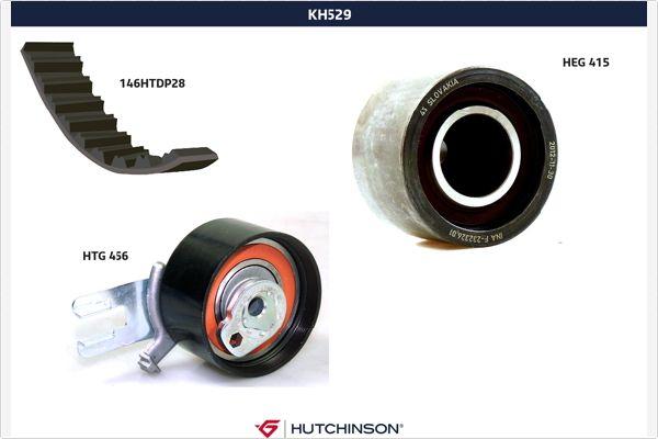 Hutchinson KH 529 - Комплект ременя ГРМ autozip.com.ua