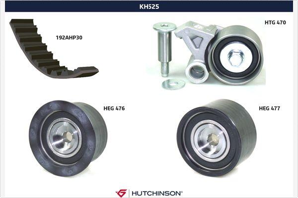 Hutchinson KH 525 - Комплект ременя ГРМ autozip.com.ua