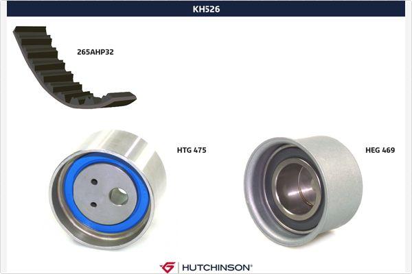 Hutchinson KH 526 - Комплект ременя ГРМ autozip.com.ua