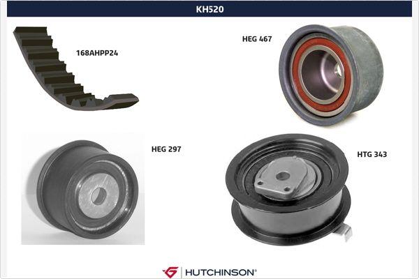 Hutchinson KH 520 - Комплект ременя ГРМ autozip.com.ua