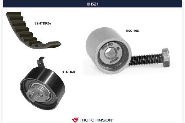 Hutchinson KH 521 - Комплект ременя ГРМ autozip.com.ua
