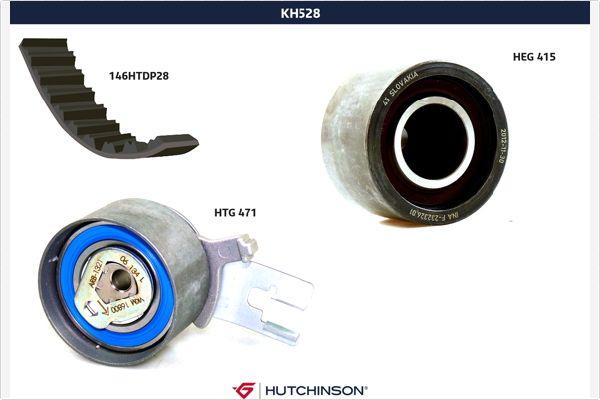 Hutchinson KH 528 - Комплект ременя ГРМ autozip.com.ua