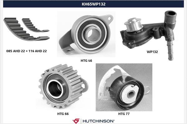 Hutchinson KH 65WP132 - Водяний насос + комплект зубчатого ременя autozip.com.ua