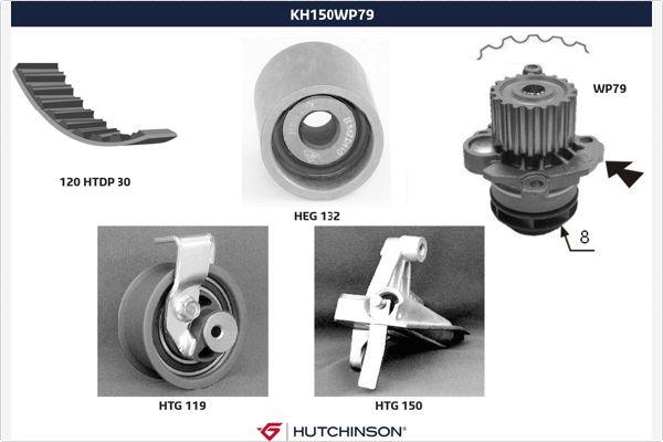 Hutchinson KH 150WP79 - Водяний насос + комплект зубчатого ременя autozip.com.ua
