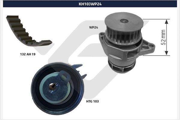 Hutchinson KH 103WP24 - Водяний насос + комплект зубчатого ременя autozip.com.ua
