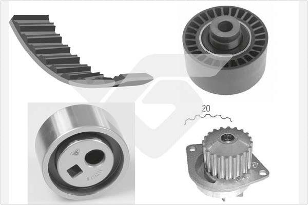 Hutchinson KH 187WP17 - Водяний насос + комплект зубчатого ременя autozip.com.ua