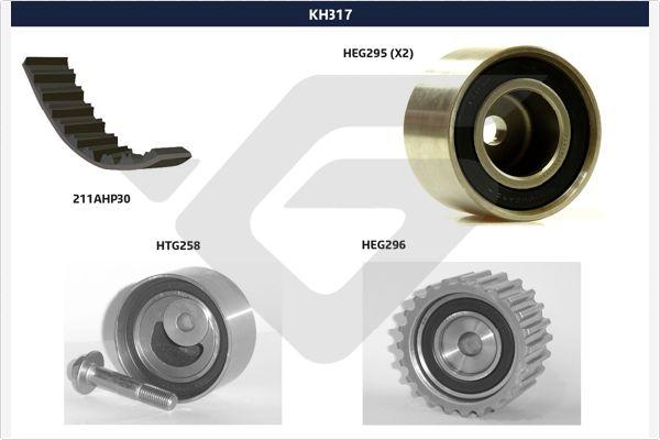Hutchinson KH 317 - Комплект ременя ГРМ autozip.com.ua