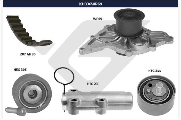 Hutchinson KH 336WP69 - Водяний насос + комплект зубчатого ременя autozip.com.ua