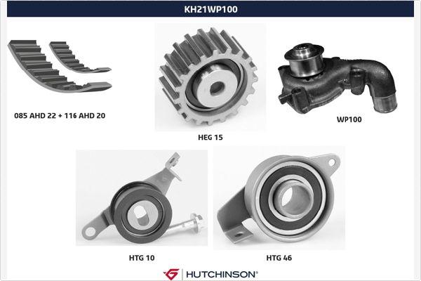 Hutchinson KH 21WP100 - Водяний насос + комплект зубчатого ременя autozip.com.ua