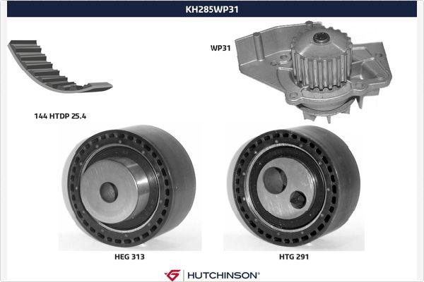 Hutchinson KH 285WP31 - Водяний насос + комплект зубчатого ременя autozip.com.ua