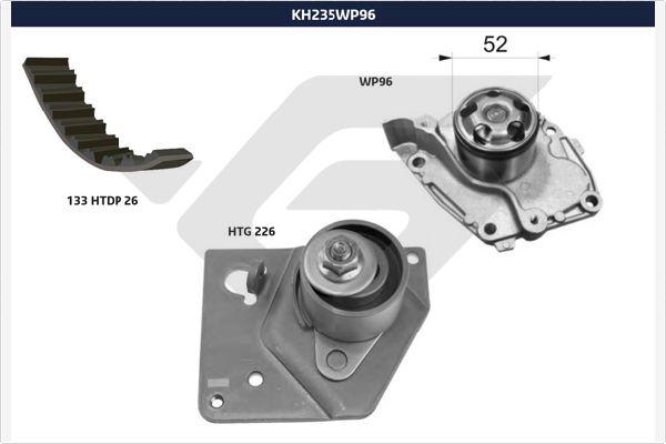 Hutchinson KH 235WP96 - Водяний насос + комплект зубчатого ременя autozip.com.ua