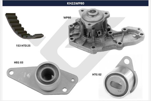 Hutchinson KH 22WP80 - Водяний насос + комплект зубчатого ременя autozip.com.ua