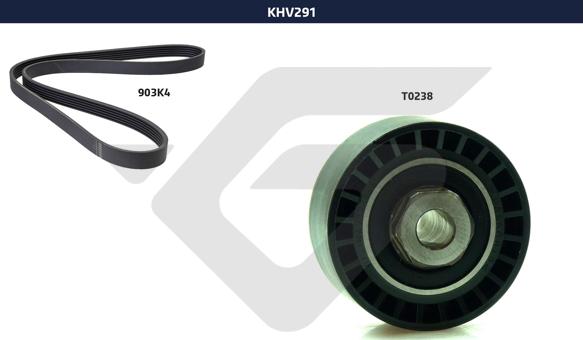 Hutchinson KHV 291 - Поликлиновий ремінний комплект autozip.com.ua